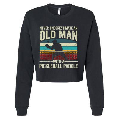 Pickleball Paddle Pickle Ball Player Cropped Pullover Crew