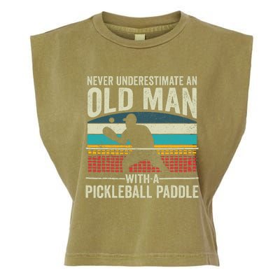 Pickleball Paddle Pickle Ball Player Garment-Dyed Women's Muscle Tee