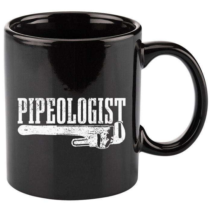 Plumber Pipeologist Plumbing Funny Plumber 11oz C Handle Ceramic Mug