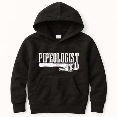 Plumber Pipeologist Plumbing Funny Plumber Kids Hoodie