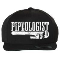 Plumber Pipeologist Plumbing Funny Plumber Wool Snapback Cap