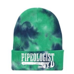 Plumber Pipeologist Plumbing Funny Plumber Tie Dye 12in Knit Beanie