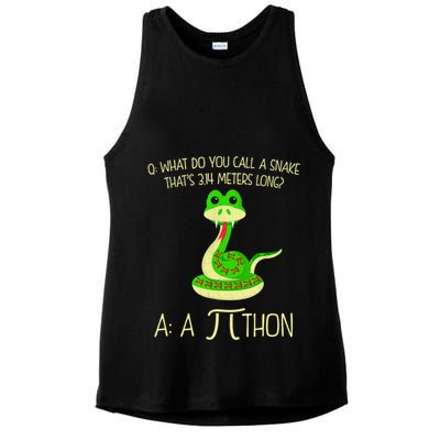 Python Pithon Pi Symbol Funny Math Teacher Ladies PosiCharge Tri-Blend Wicking Tank