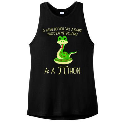 Python Pithon Pi Symbol Funny Math Teacher Ladies PosiCharge Tri-Blend Wicking Tank