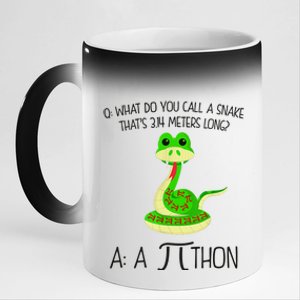 Python Pithon Pi Symbol Funny Math Teacher 11oz Black Color Changing Mug