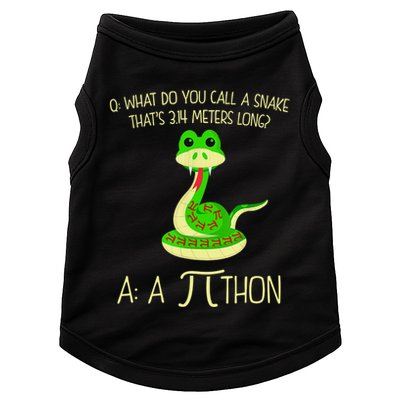Python Pithon Pi Symbol Funny Math Teacher Doggie Tank