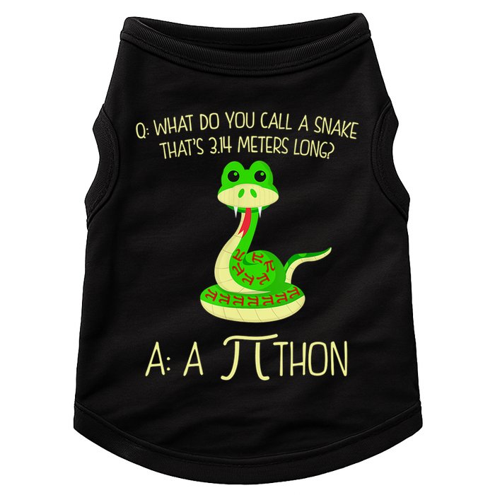 Python Pithon Pi Symbol Funny Math Teacher Doggie Tank