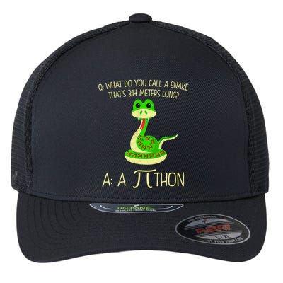 Python Pithon Pi Symbol Funny Math Teacher Flexfit Unipanel Trucker Cap