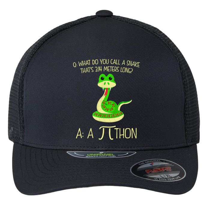 Python Pithon Pi Symbol Funny Math Teacher Flexfit Unipanel Trucker Cap