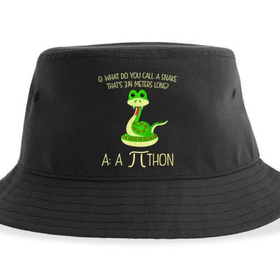 Python Pithon Pi Symbol Funny Math Teacher Sustainable Bucket Hat
