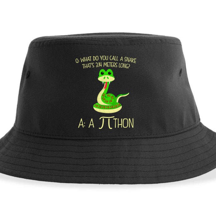 Python Pithon Pi Symbol Funny Math Teacher Sustainable Bucket Hat