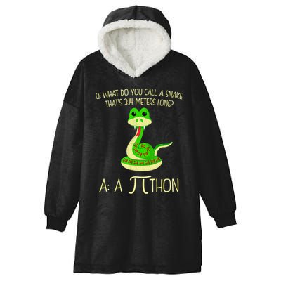 Python Pithon Pi Symbol Funny Math Teacher Hooded Wearable Blanket