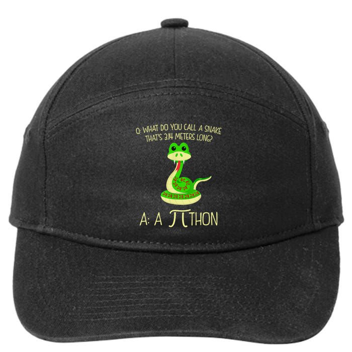 Python Pithon Pi Symbol Funny Math Teacher 7-Panel Snapback Hat