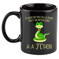 Python Pithon Pi Symbol Funny Math Teacher 11oz C Handle Ceramic Mug
