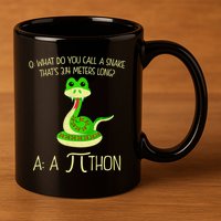 Python Pithon Pi Symbol Funny Math Teacher 11oz C Handle Ceramic Mug