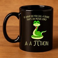 Python Pithon Pi Symbol Funny Math Teacher 11oz C Handle Ceramic Mug