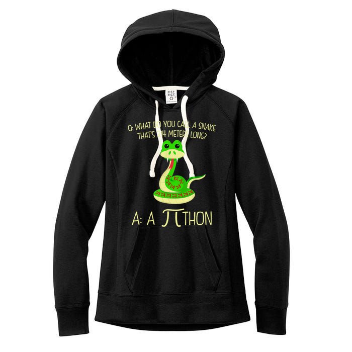 Python Pithon Pi Symbol Funny Math Teacher Women's Fleece Hoodie
