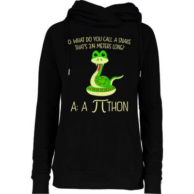 Python Pithon Pi Symbol Funny Math Teacher Womens Funnel Neck Pullover Hood
