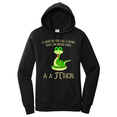Python Pithon Pi Symbol Funny Math Teacher Women's Pullover Hoodie