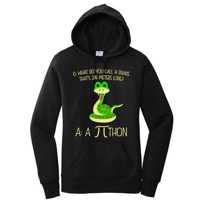 Python Pithon Pi Symbol Funny Math Teacher Women's Pullover Hoodie