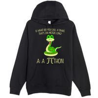 Python Pithon Pi Symbol Funny Math Teacher Premium Pullover Hoodie