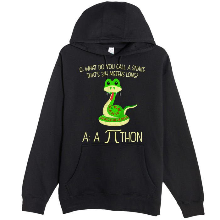 Python Pithon Pi Symbol Funny Math Teacher Premium Pullover Hoodie
