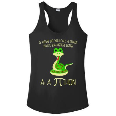 Python Pithon Pi Symbol Funny Math Teacher Ladies PosiCharge Competitor Racerback Tank