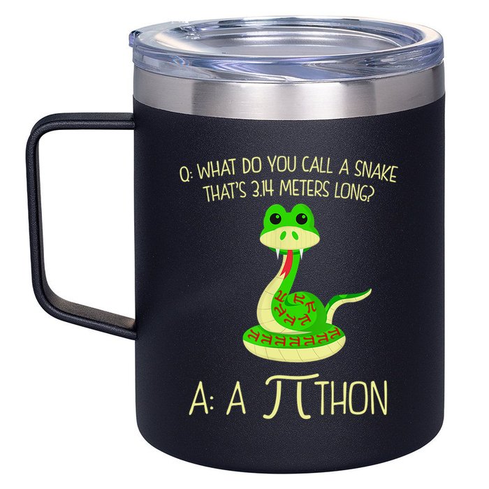 Python Pithon Pi Symbol Funny Math Teacher 12oz Stainless Steel Coffee Mug