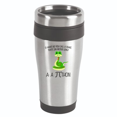 Python Pithon Pi Symbol Funny Math Teacher 16oz Travel Tumbler