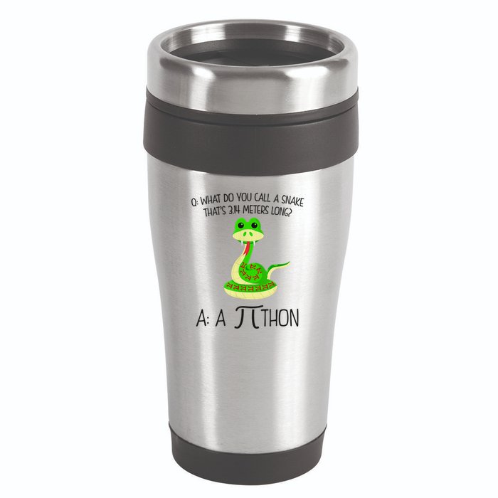 Python Pithon Pi Symbol Funny Math Teacher 16oz Travel Tumbler
