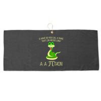 Python Pithon Pi Symbol Funny Math Teacher Large Microfiber Waffle Golf Towel