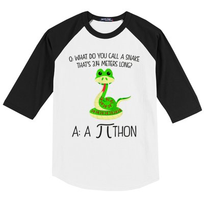 Python Pithon Pi Symbol Funny Math Teacher Baseball Sleeve Shirt