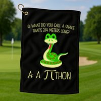 Python Pithon Pi Symbol Funny Math Teacher Golf Towel