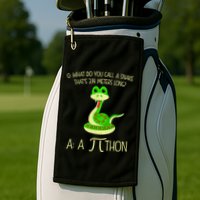 Python Pithon Pi Symbol Funny Math Teacher Golf Towel