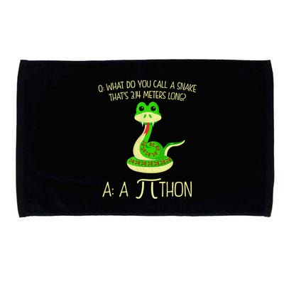 Python Pithon Pi Symbol Funny Math Teacher Microfiber Hand Towel