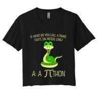 Python Pithon Pi Symbol Funny Math Teacher Crop Top