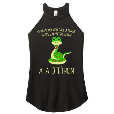 Python Pithon Pi Symbol Funny Math Teacher Women's Perfect Tri Rocker Tank