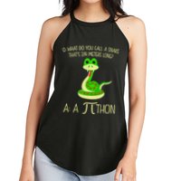 Python Pithon Pi Symbol Funny Math Teacher Women's Perfect Tri Rocker Tank