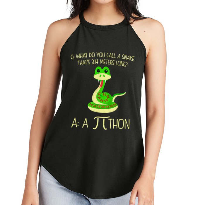Python Pithon Pi Symbol Funny Math Teacher Women's Perfect Tri Rocker Tank