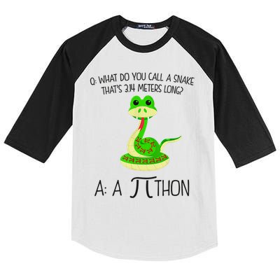 Python Pithon Pi Symbol Funny Math Teacher Kids Colorblock Raglan Jersey