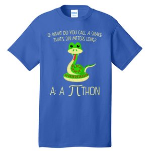 Python Pithon Pi Symbol Funny Math Teacher Tall T-Shirt