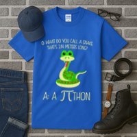 Python Pithon Pi Symbol Funny Math Teacher Tall T-Shirt