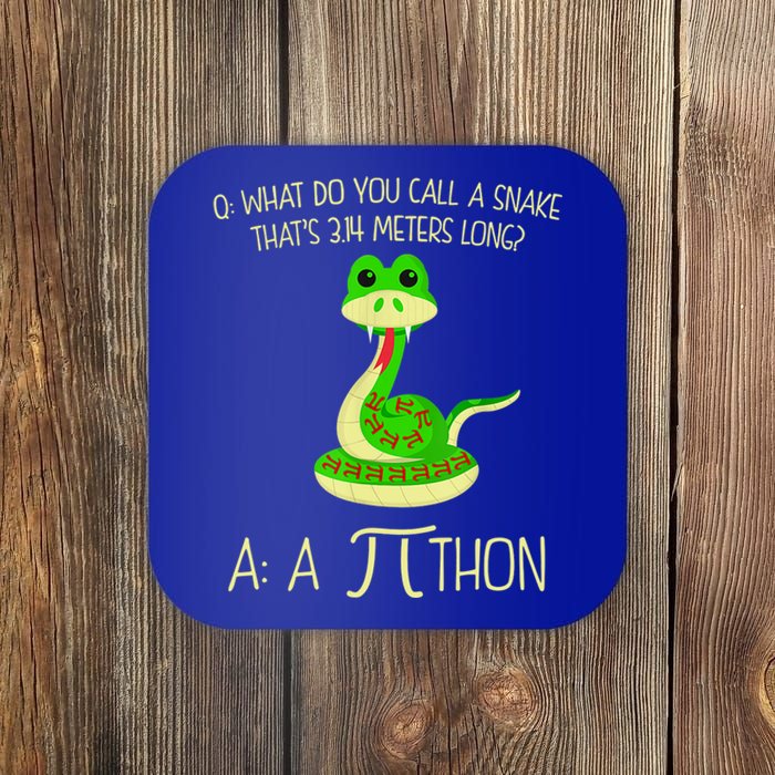 Python Pithon Pi Symbol Funny Math Teacher Coaster