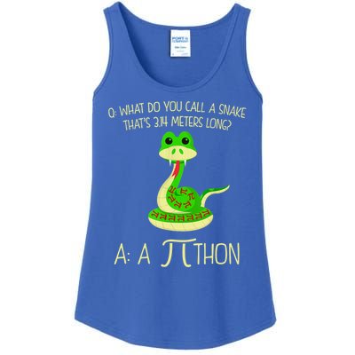 Python Pithon Pi Symbol Funny Math Teacher Ladies Essential Tank