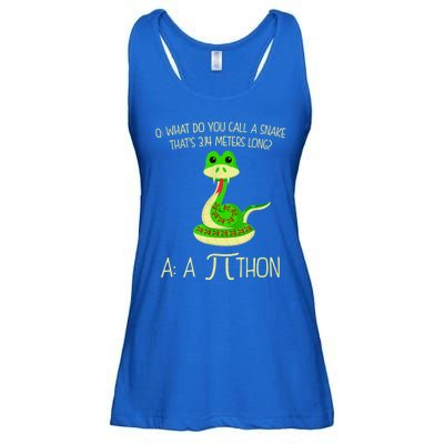 Python Pithon Pi Symbol Funny Math Teacher Ladies Essential Flowy Tank