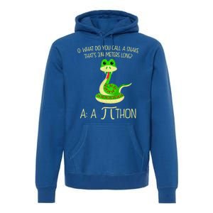 Python Pithon Pi Symbol Funny Math Teacher Premium Hoodie