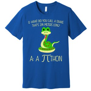 Python Pithon Pi Symbol Funny Math Teacher Premium T-Shirt