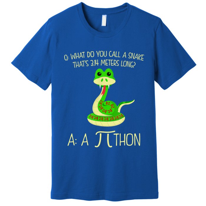 Python Pithon Pi Symbol Funny Math Teacher Premium T-Shirt