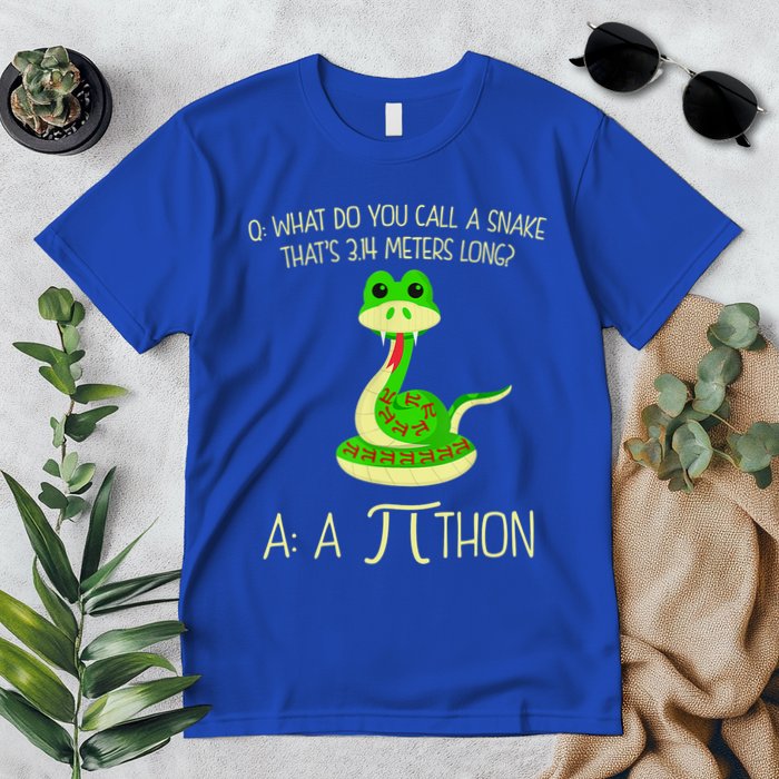 Python Pithon Pi Symbol Funny Math Teacher Premium T-Shirt