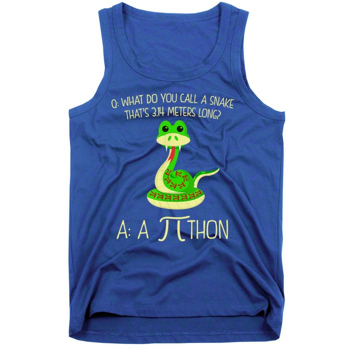 Python Pithon Pi Symbol Funny Math Teacher Tank Top